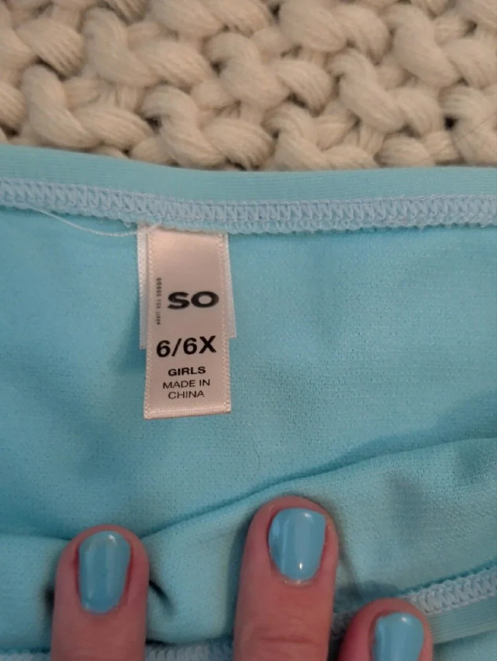SO Girls Light Blue Floral Long-Sleeve Rash Guard Set